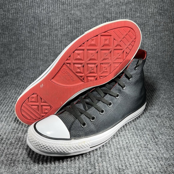 Converse‎ Chuck Hi Nylon Men's Size 11 Black Red Shoes Sneakers Walking 162390C - Picture 10 of 12